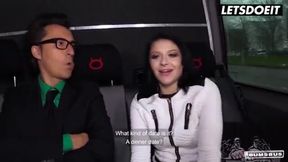Brunette Beauty with Tattoos Enjoys an Unforgettable Backseat Adventure - LETSDOEIT
