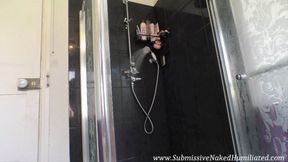 Flat-Mate Makes Samantha Alexandra Shave Her Pussy, Ruining Her Idea Of Having A Private Shower!!! - MP4