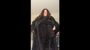 SSBBW Bathrobe Striptease and Exercise Ball Bounces