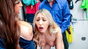 Milf security shows how to ride dick at the office
