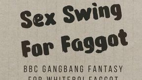 Seedy Bar Sex Swing For Faggot - BBC Gangbang for White Boi Faggot Audio Only