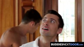 BuddiesNextDoor.com - Hot brunette Wolfie Blue and Luke Milan's massage turns into a