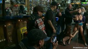 ”Blonde anal fucked in public pool bar”