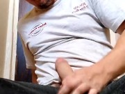 Hot gay porn producer jacks off in toilet to become famous