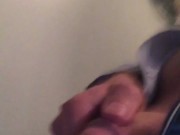 Hot Nerdy Jock Holds Long Piss in Fetish Gear