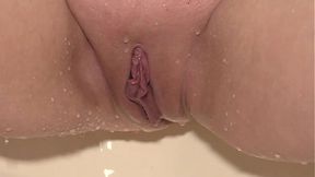 Mature pussy shaving close-up  ASMR