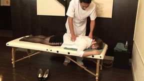 Beautiful married wife faints in pleasure from hot erotic massage