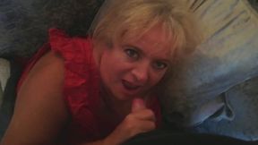 NICOLA HOTWIFE gives her neighbour a BLOW JOB