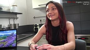 You're gonna wanna cum quick with this 2-girl-on-1-guy French freak show &mdash;  featuring Angela & Melany