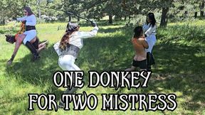 ONE DONKEY FOR TWO MISTRESS