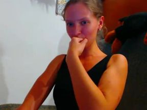 Biceps Fetish) I show my strong biceps pumped up in sports with bruises after Bolba in training in a black dress