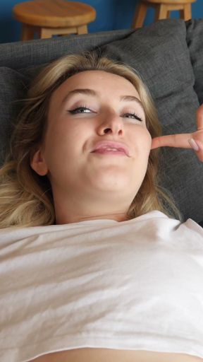 I gave a creampie to hot blonde teen Ann Joy - she's new to porn and this is one of her first ever sex tapes.   Clip 1