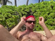 Oahu Hawaii beach boner