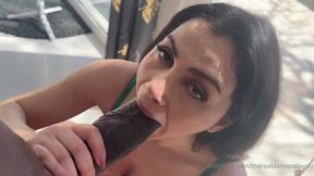 Big ass Valentina Nappi worships big black dick