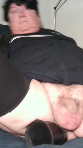 Perverted Latex Bessy Sips From Liqueur Glass