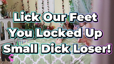 Lick Our Feet You Locked Up Spying Small Dick Loser!