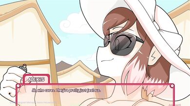 Giantess Alexis Gets Her Hentai Mishaps in the Visual Novel