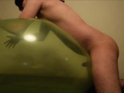 Fucking green 36 Balloon and cum in it