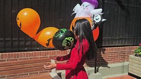 Inflation Walk and Balloon Game for Halloween