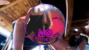 No panties pussy blonde big ass sitting