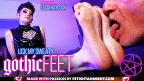 Lick my Sweaty and Dusty Gothic Feet Clean - Lucia Haycock - 4K UHD MP4