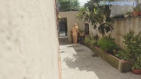 Voyeur the Neighbor Naked in the Hallway and They Watch Her From the Street