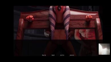 Jedi ties her down rough gang bang bukkake parody