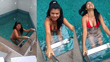 Amo uma piscina, foi bom demais esse dia.