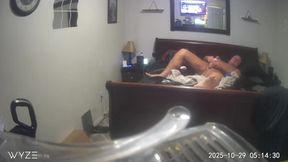 guy masterbates while alone at home