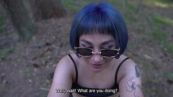 Forest hookup turns into wild money-fueled fuck session