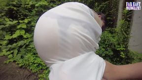 Steamy T Back Stroll with a First Time Outdoor Peach That Drives Nonstop Release Part.1