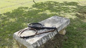 AFQ No Mercy No Safeword bullwhipping outdoors by Milah