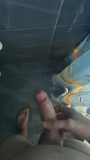 Shower cumshot