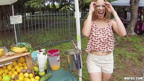 Latina Slut Flashes In Public by her Fruit Kiosk - Dylan Daniels