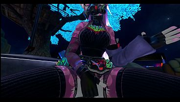Furry girl masturbate and cum in public vrchat instance