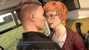 Inscened green-haired emo college girl in a sex game
