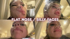 Nose pressed against the window