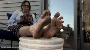 Relaxing Outdoors With Dirty Feet - LaCreme