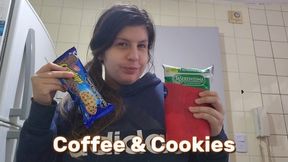 Afternoon Snack Mouthplay – Biscuit Chewing Sounds, Coffee & Cookies POV, Intimate Merienda, Swallowing, Close Up Lips and Teeth