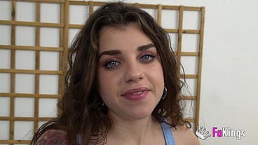 BLACK COCK RAIN: Brunette babe Chiki fulfills her fantasy of being fucked by several black dudes
