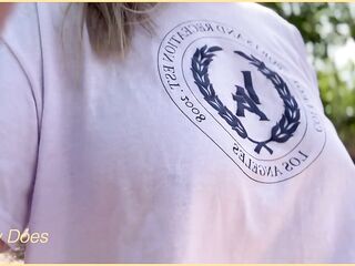 Wifey loves to be braless in public