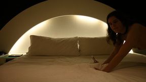 Masturbation in Collar and Leg Cuffs