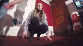 Sophie Sits On Her Slave & Paints Her Fingernails FLOOR CAM (4K)