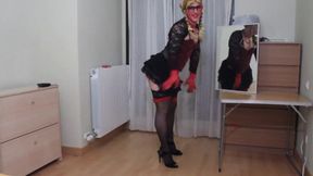 Smoking in Slutty Clothes: Amateur Crossdresser Blows You Away