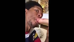 Black Guy Gives Head to a Hung White Boy