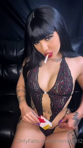 intense girl marlboro smoking onlyfans