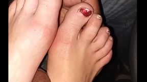 Ms S's First Crazy Ticklish Footjob