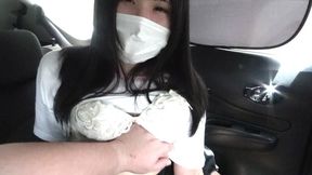 Saki's Masked Car Ride Cock Suck!