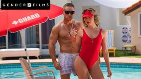 Trans Babe Emma Rose Drills Guest in Steamy Cabana Fuckfest!
