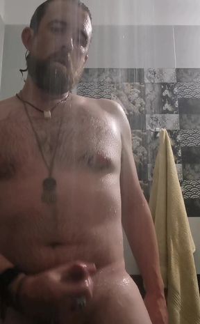 Shower time cock stroking - I want you to cum with me